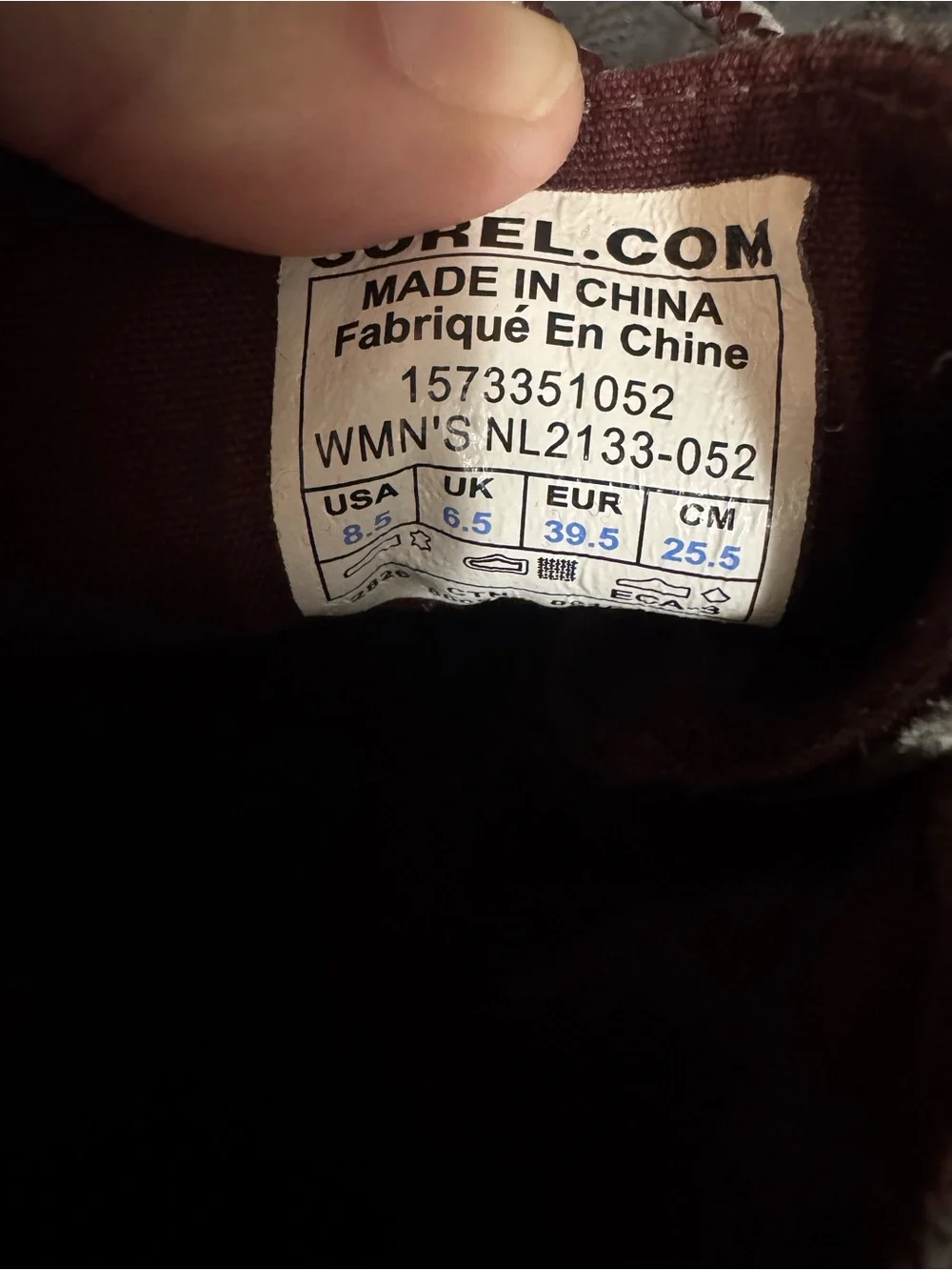 Women’s Sorel Suede Lace-Up rain boots - Gray/maroon